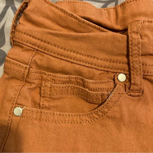 Rust/Orange Stretchy Short Shorts - Picture 2 of 8